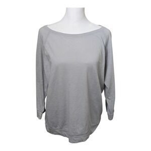 MV‎ Sport Heathered  Gray Lace 3/4 Sleeve Women's Top XL Chic Casual